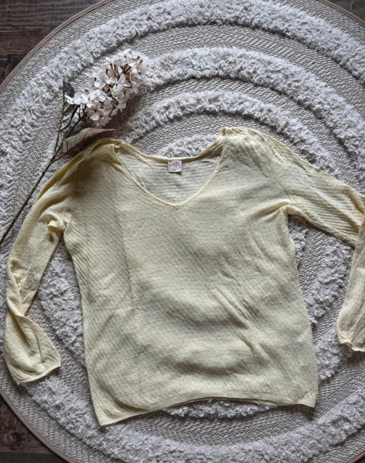 Des Petits Hauts yellow size 3 linen sweater – photo 2